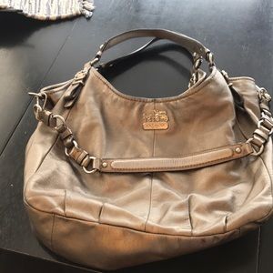 Coach metallic silver purse